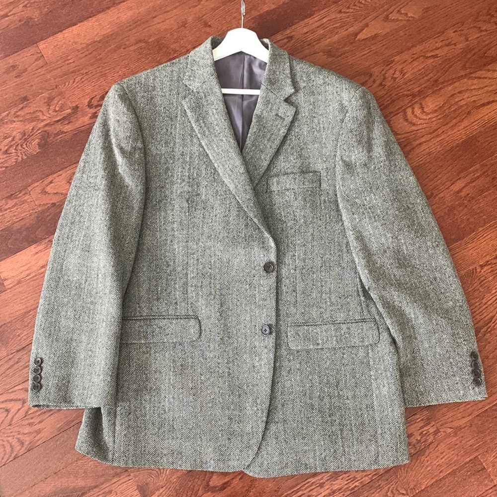 Ralph Lauren Black Brown 100% Wool Two
Button Blazer Jacket